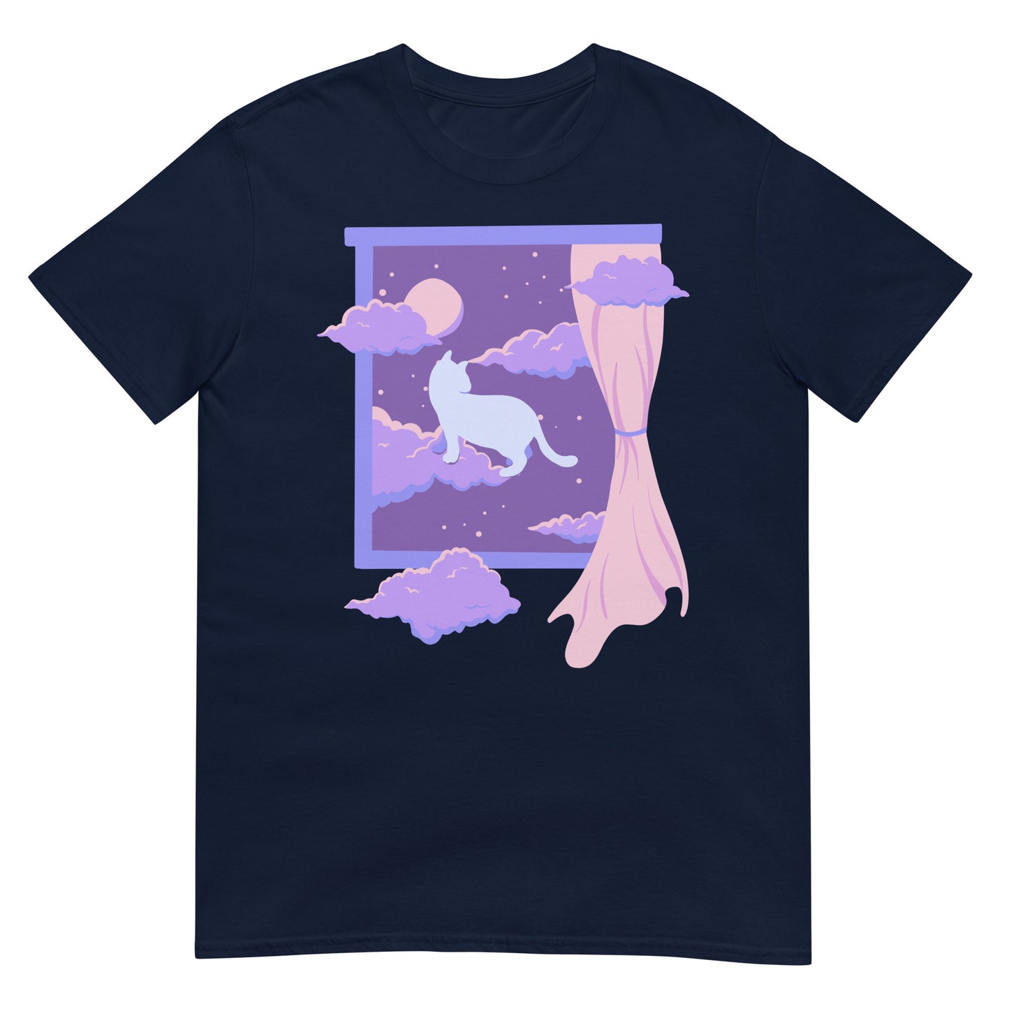 Lo-Fi Katze im Nachthimmel T-Shirt