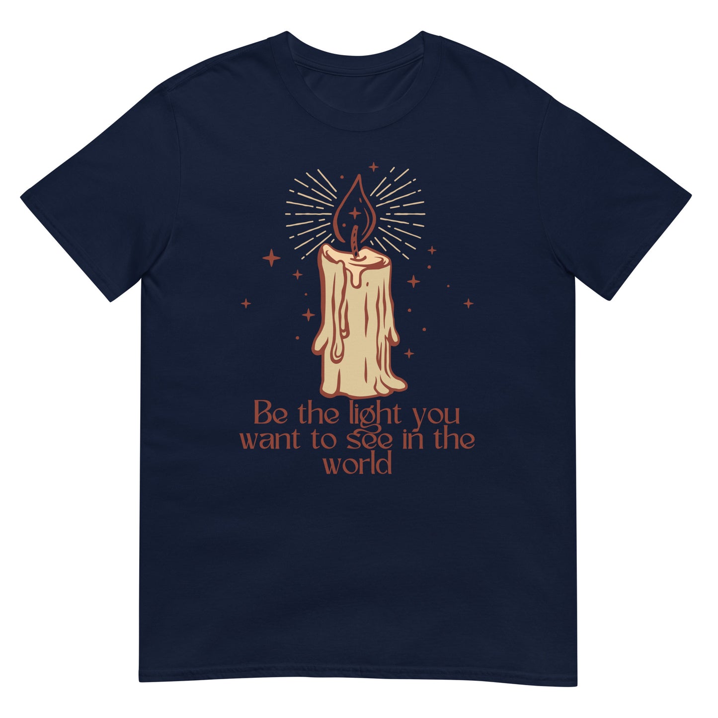 Be the light you want to see in the world candle t-shirt