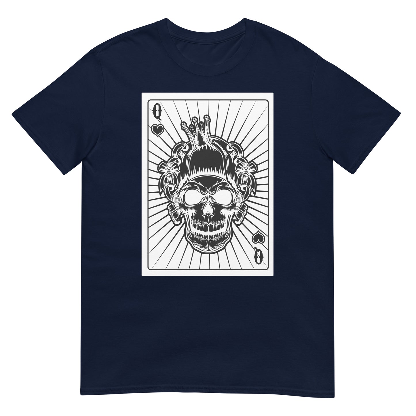 Totenkopf Dame Queen Karte T-Shirt