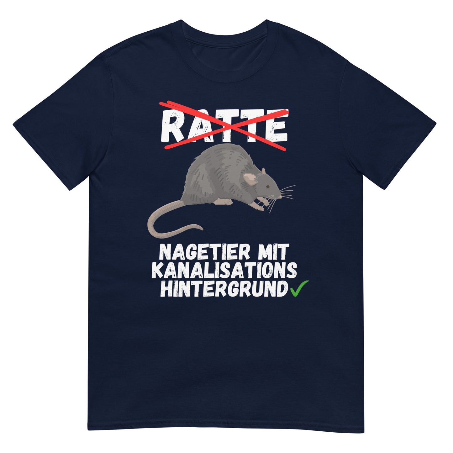 Ratte Nagetier mit Kanalisationshintergrund T-Shirt