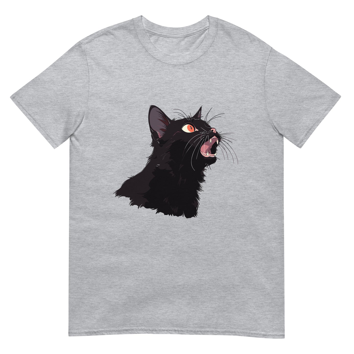Erstaunte Anime Katze T-Shirt