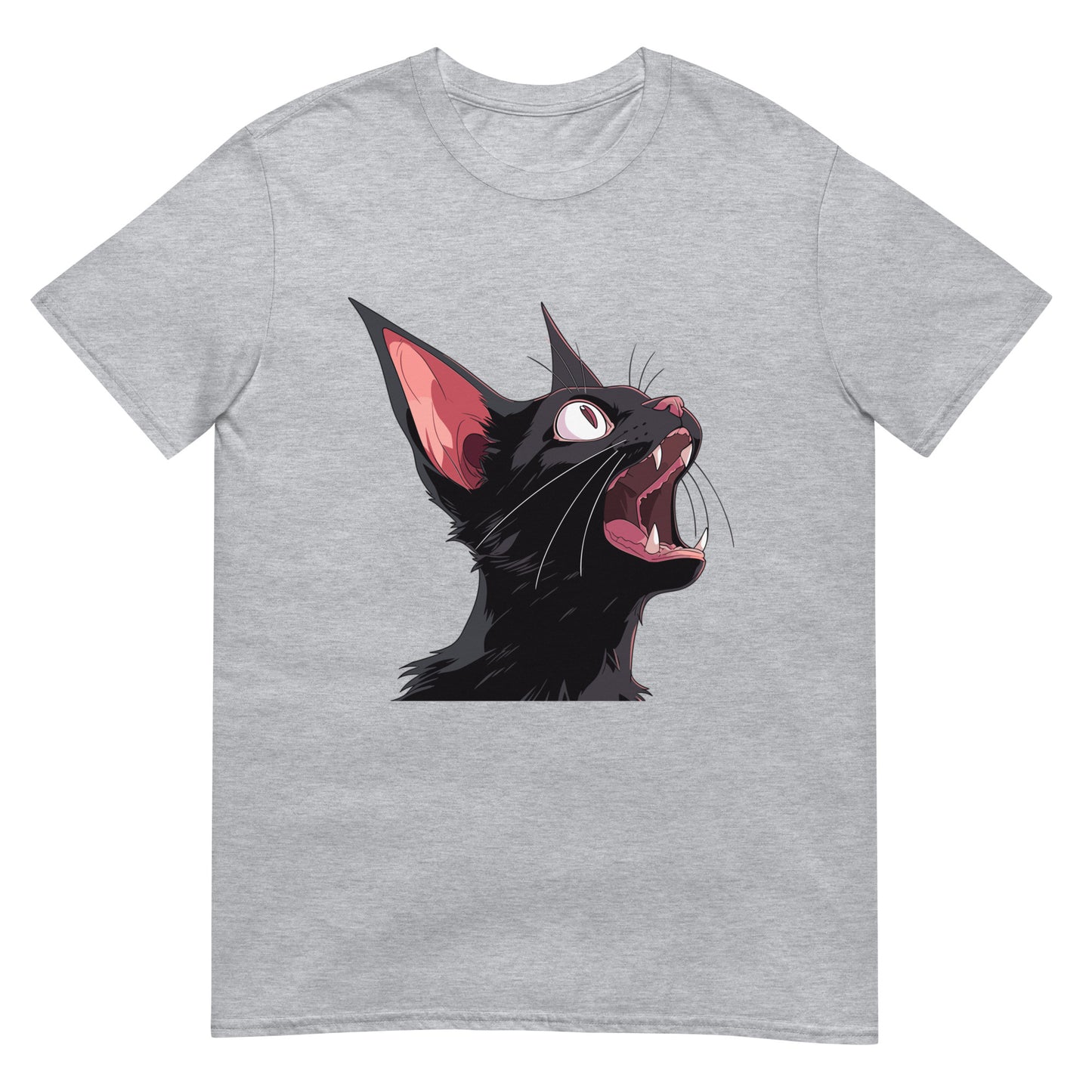 Schreiende Anime Katze T-Shirt