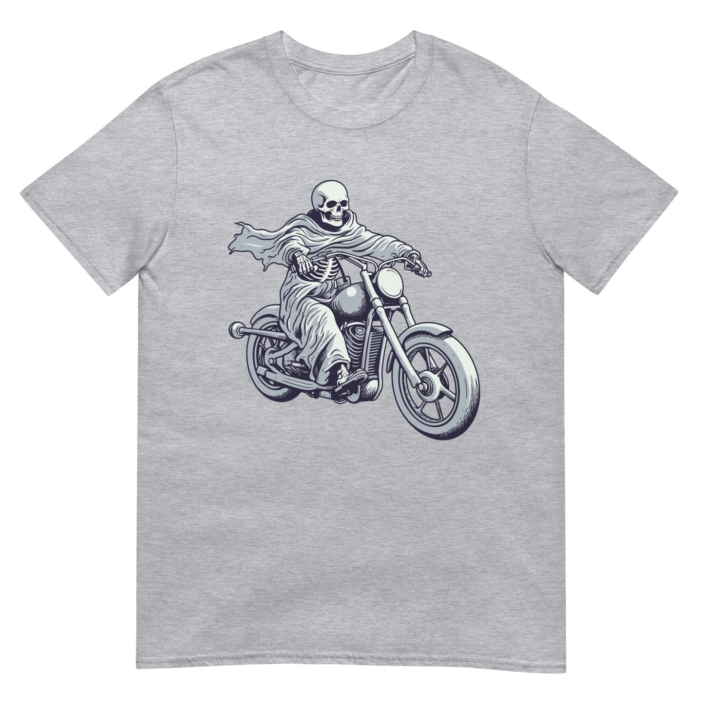 Skelett auf Motorrad T-Shirt