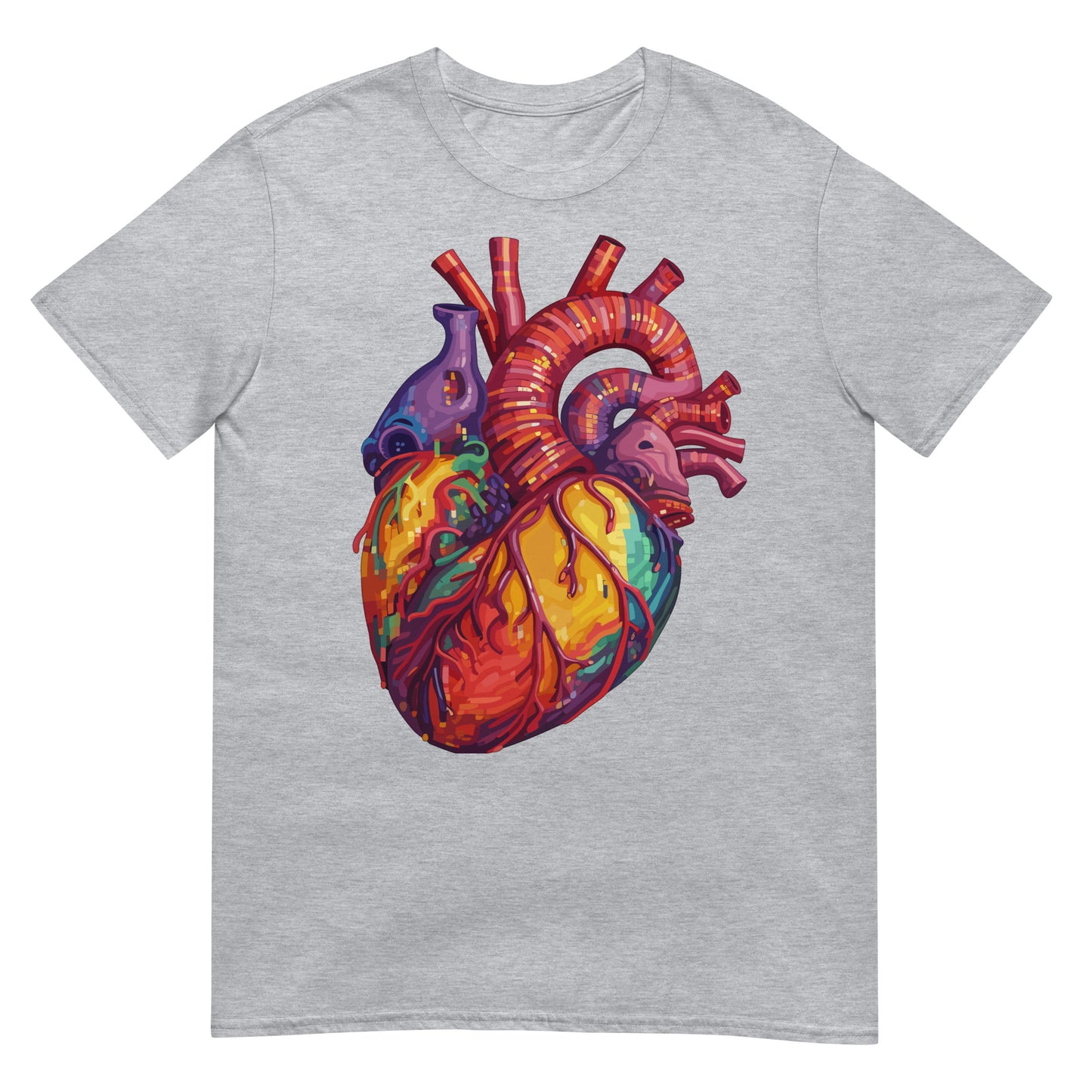 Anatomisches Pixel Herz T-Shirt