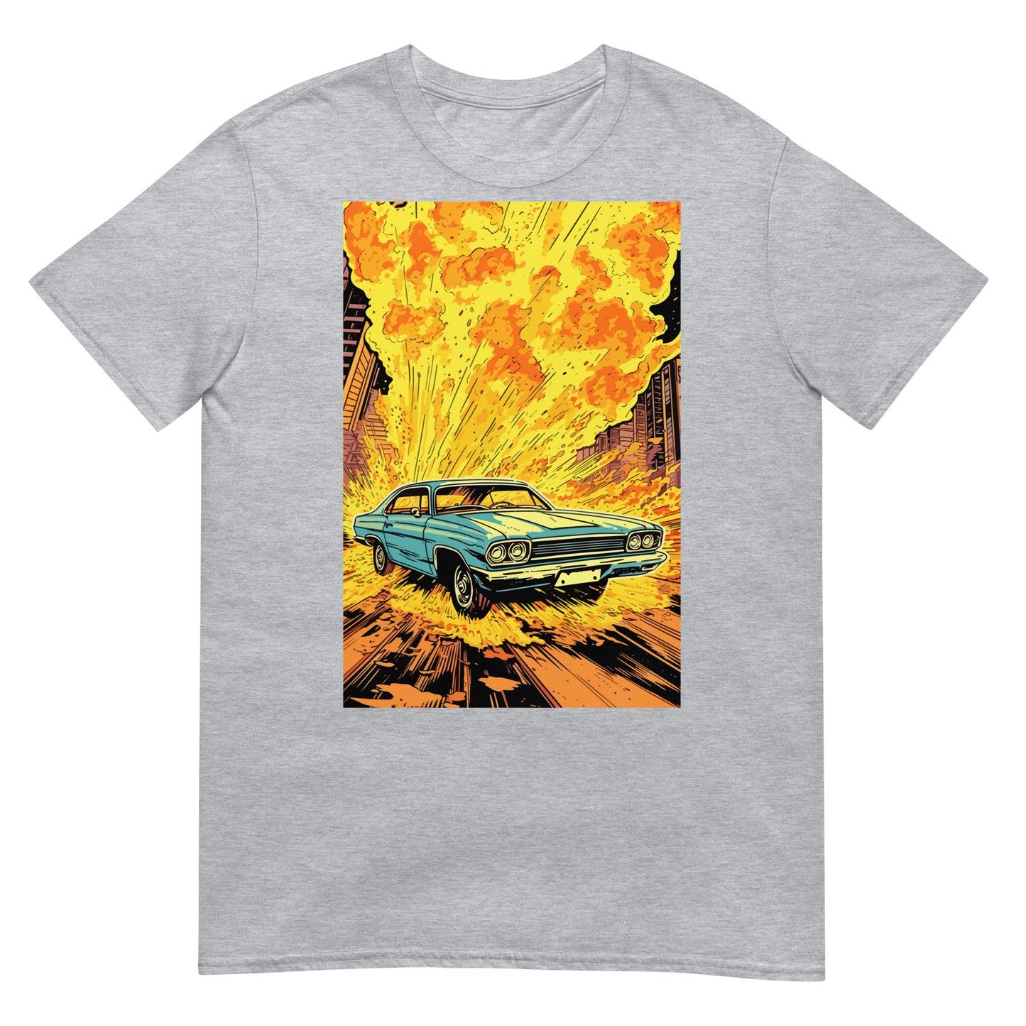 Car Explosion Retro T-Shirt
