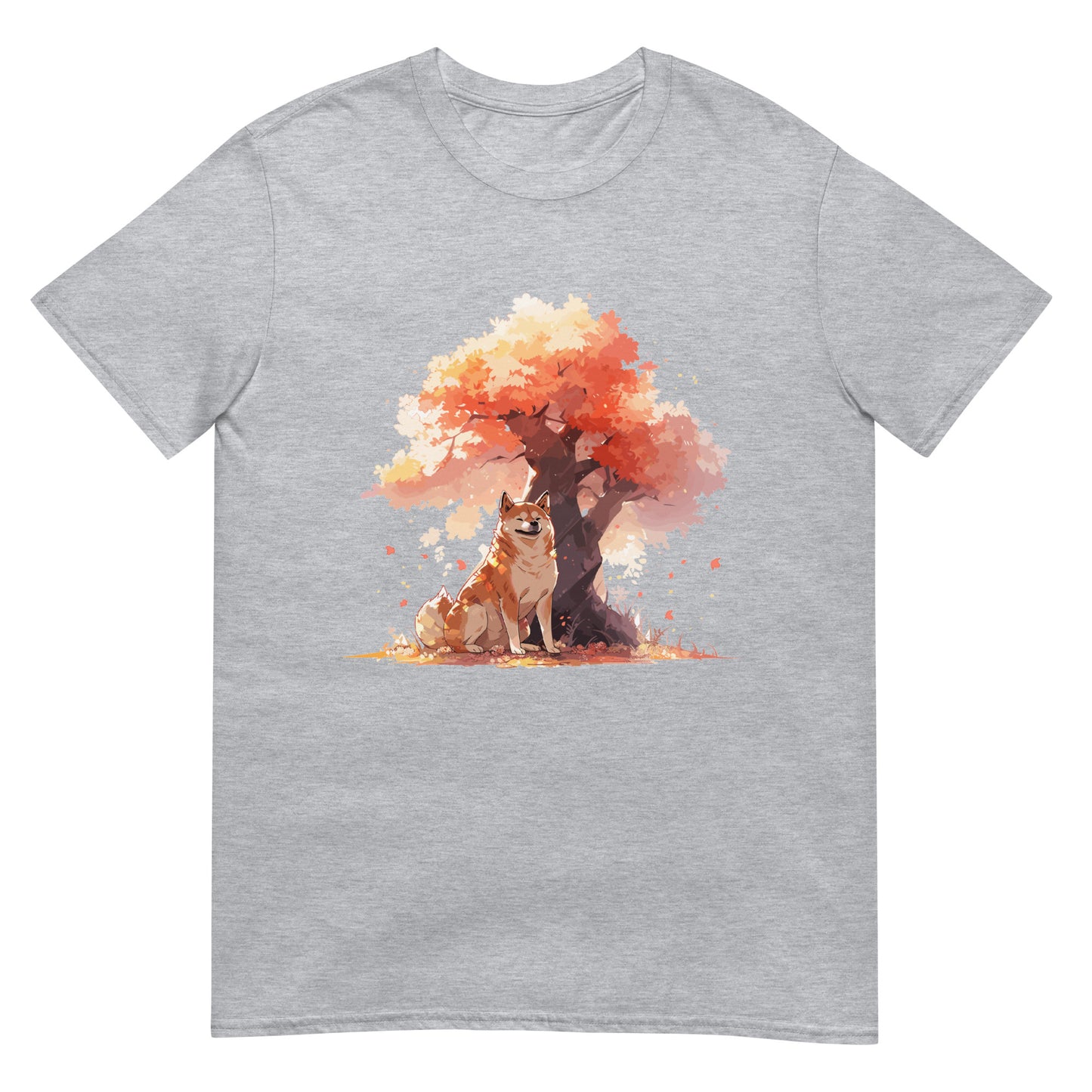 Shiba Inu unter Herbstbaum T-Shirt
