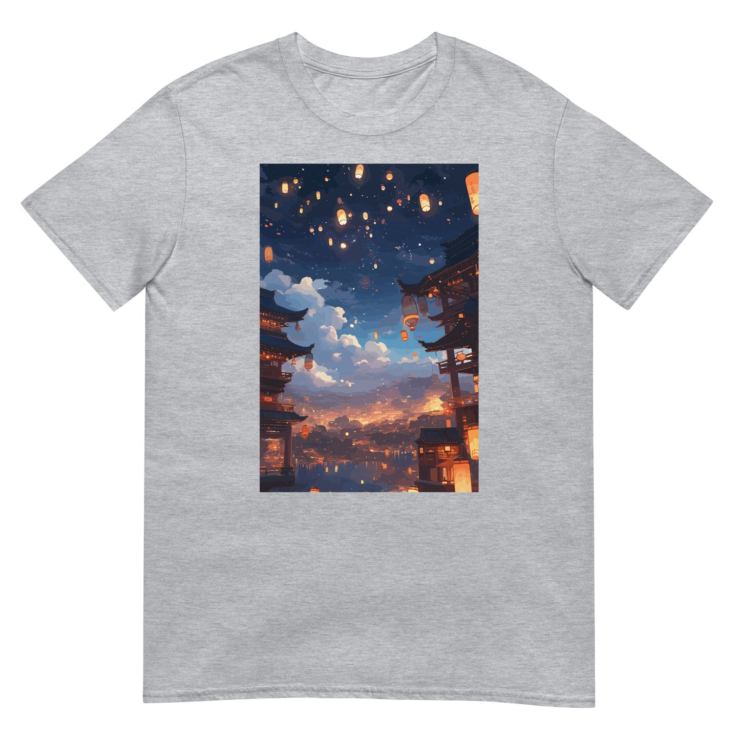 Lampions im Nachthimmel Kyoto T-Shirt