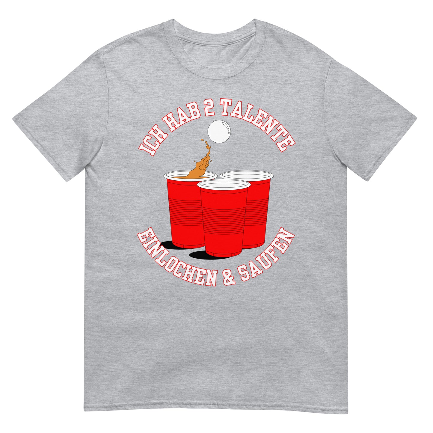 Zwei Talente Einlochen und Saufen Bierpong T-Shirt