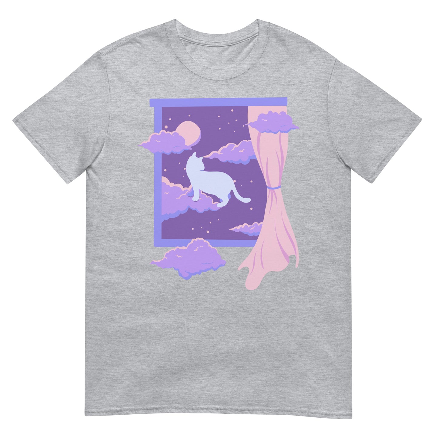 Lo-Fi Katze im Nachthimmel T-Shirt