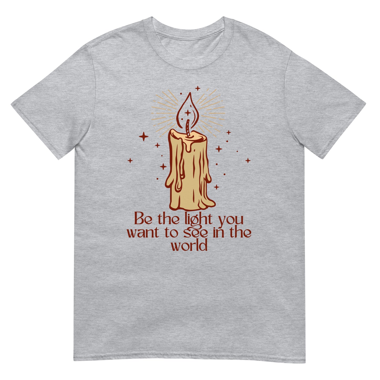 Be the light you want to see in the world candle t-shirt