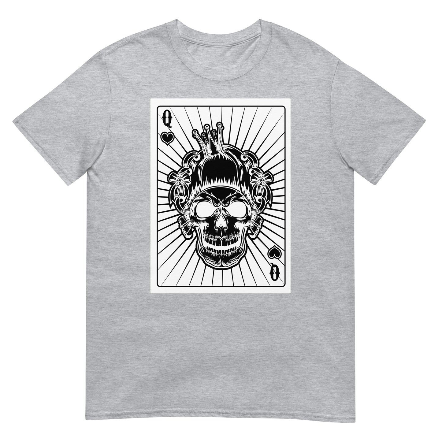 Totenkopf Dame Queen Karte T-Shirt