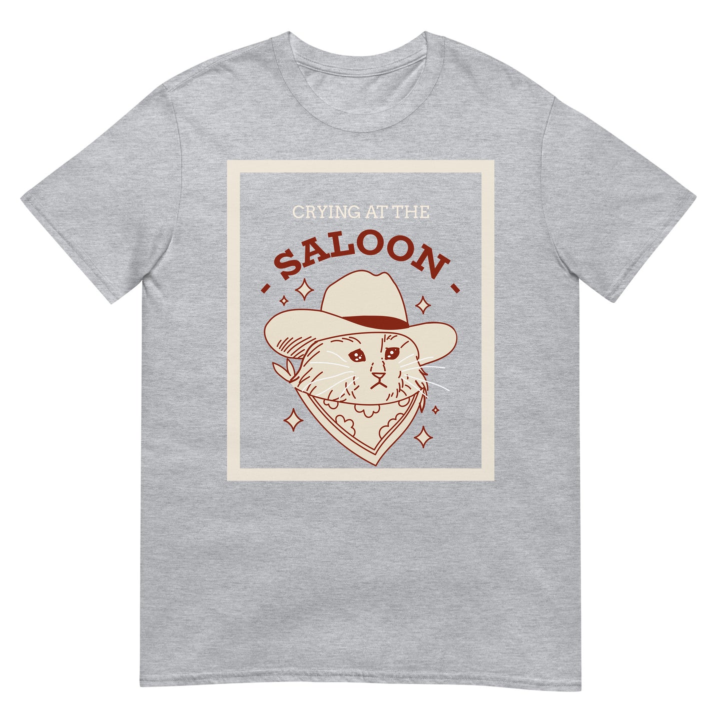 Crying at the saloon Cowboy Katze T-Shirt