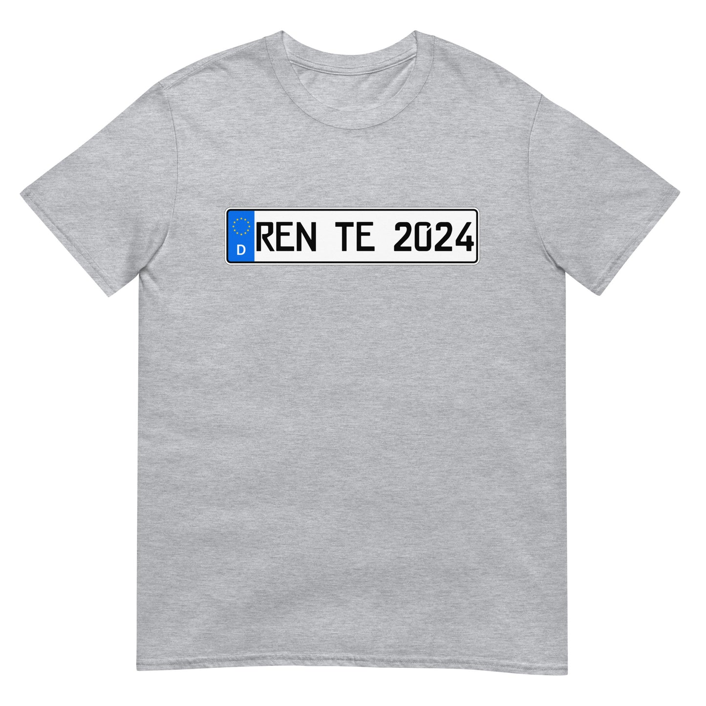 Rente 2024 Auto Nummernschild Rentner T-Shirt