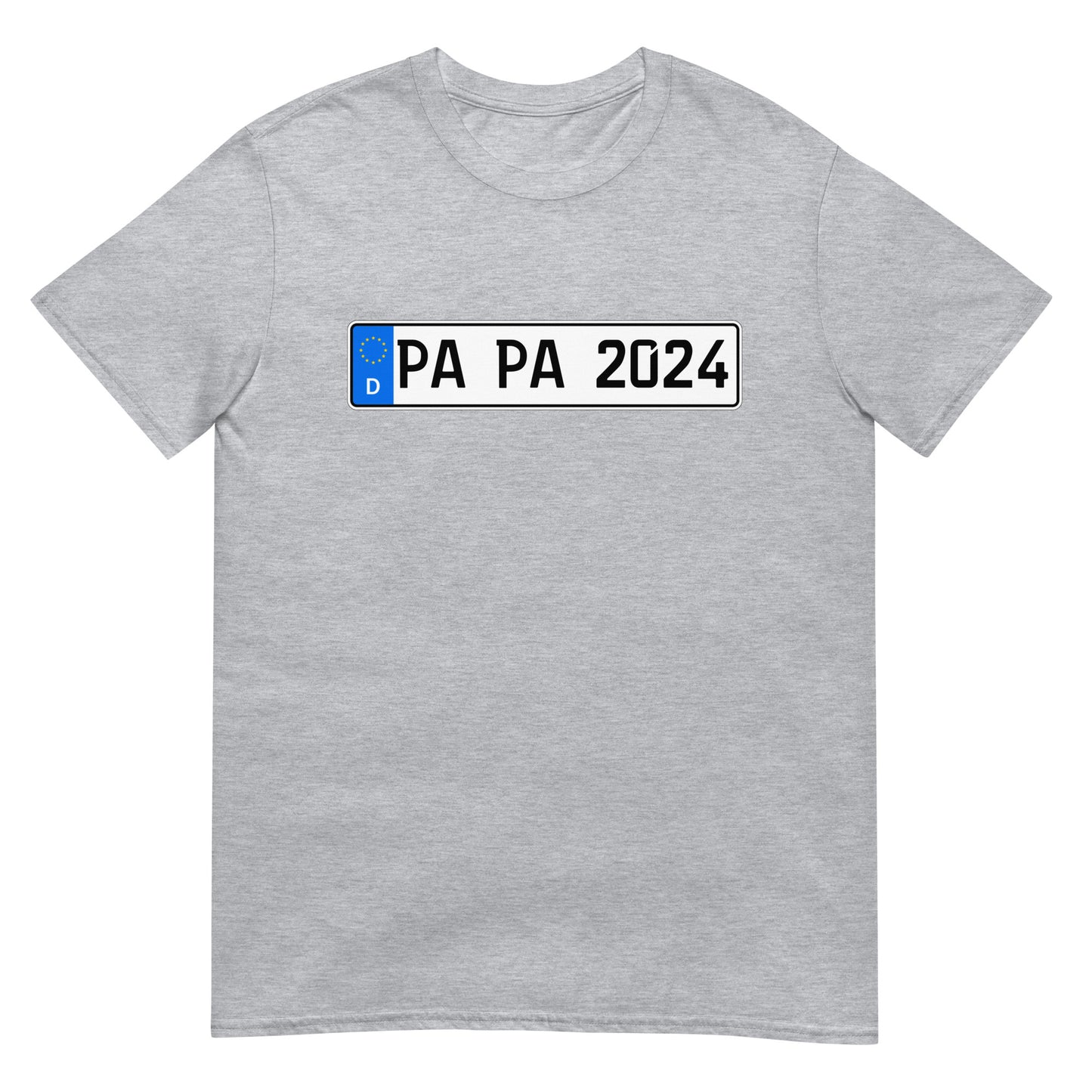 Papa 2024 Auto Nummernschild Vater T-Shirt