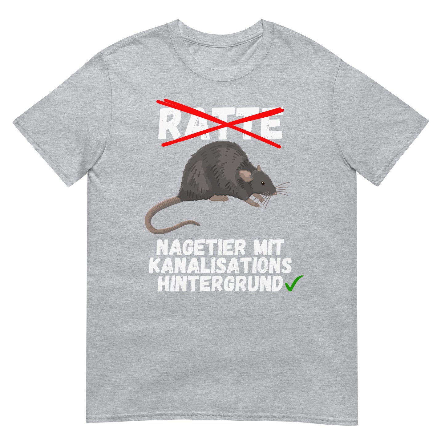 Ratte Nagetier mit Kanalisationshintergrund T-Shirt