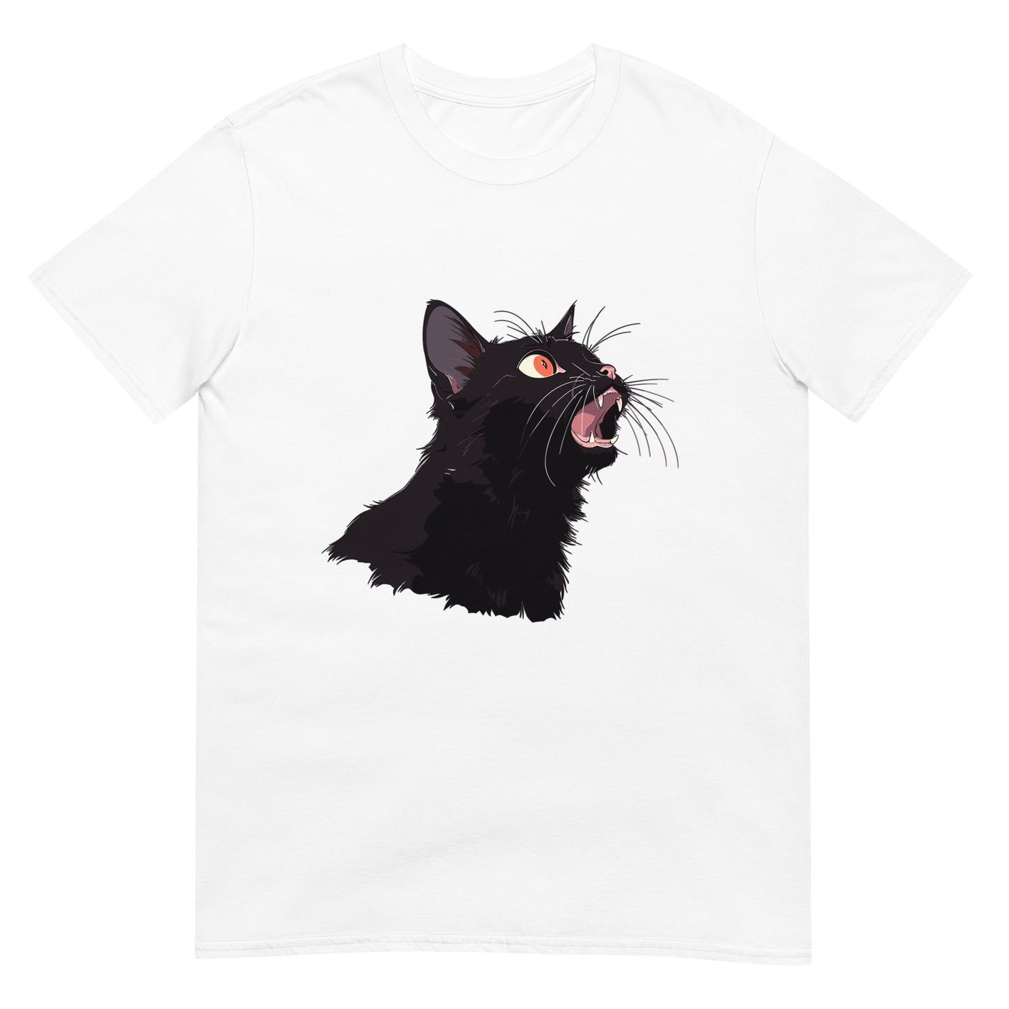 Erstaunte Anime Katze T-Shirt