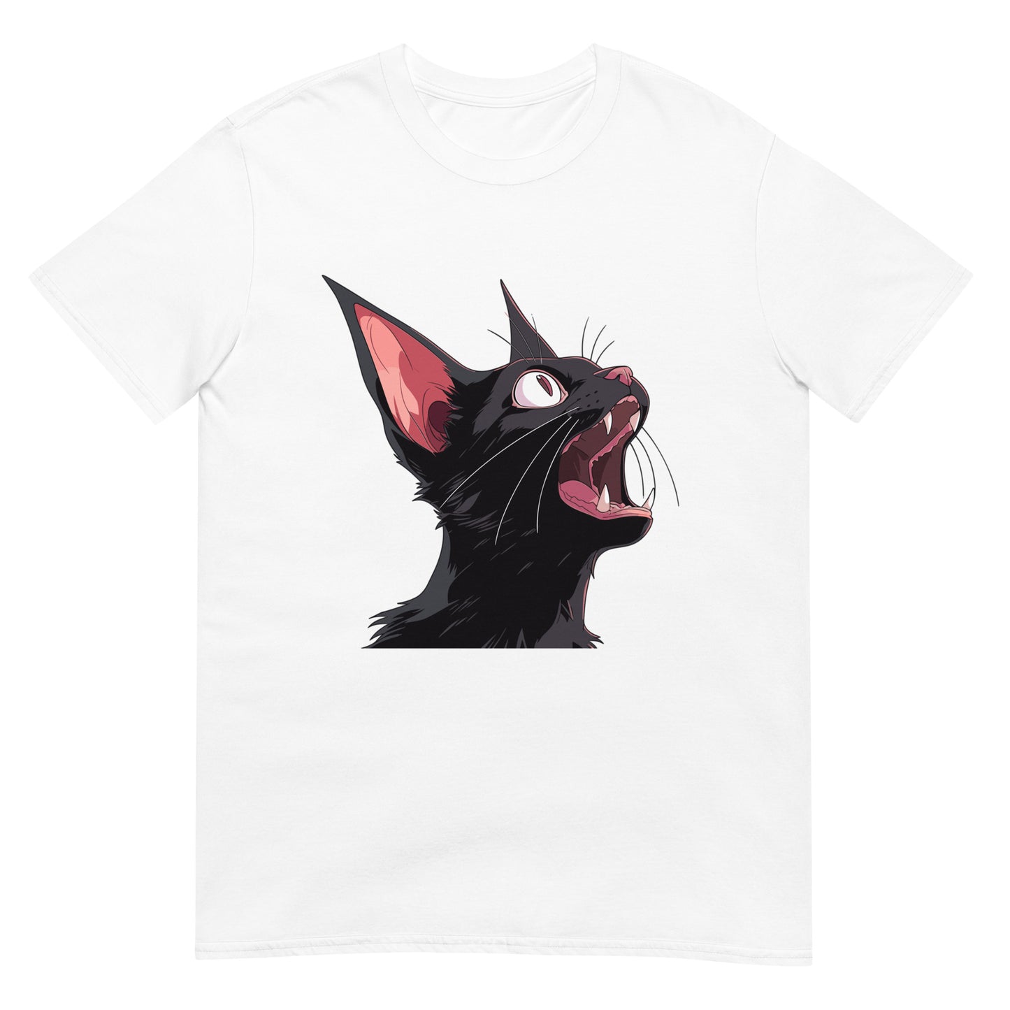 Schreiende Anime Katze T-Shirt