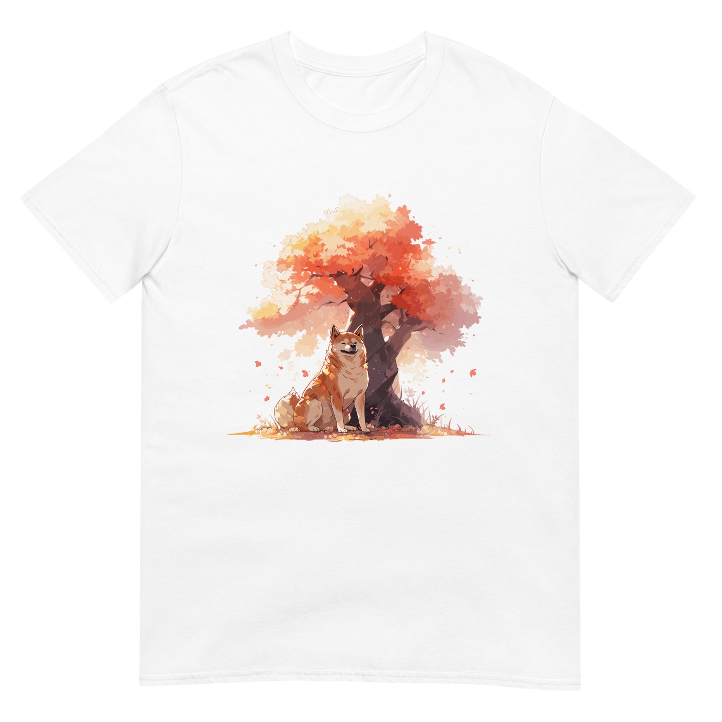 Shiba Inu unter Herbstbaum T-Shirt