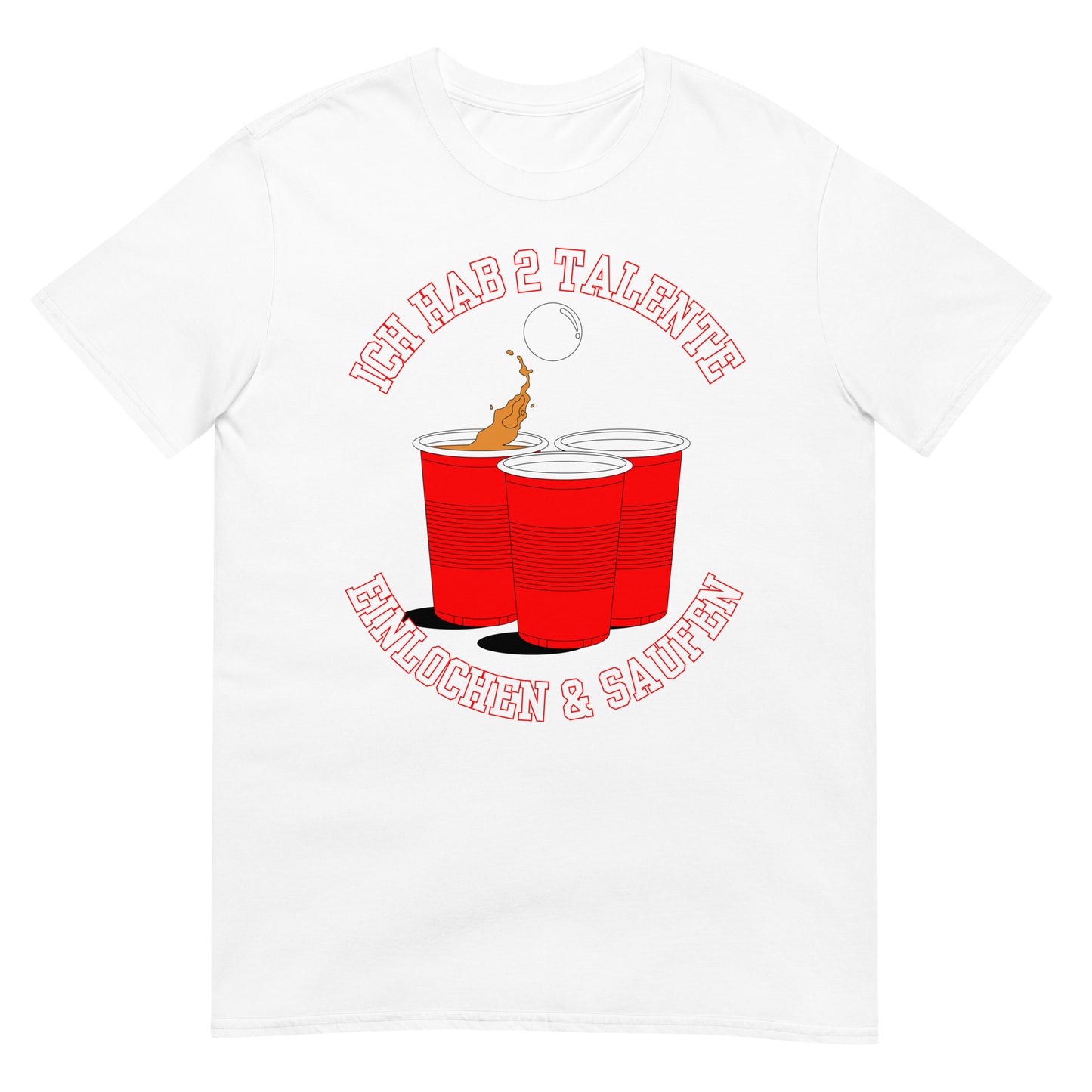Zwei Talente Einlochen und Saufen Bierpong T-Shirt