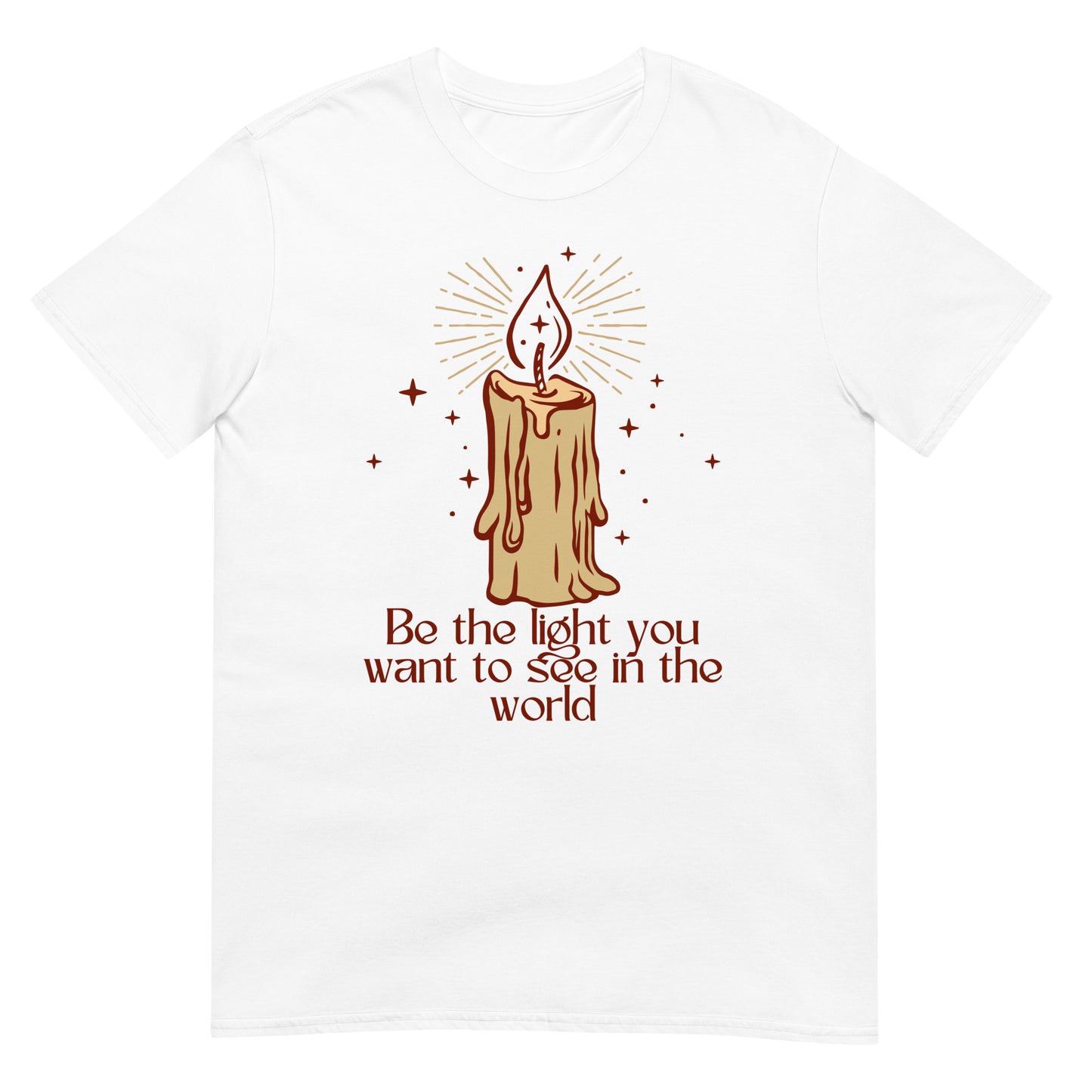 Be the light you want to see in the world candle t-shirt