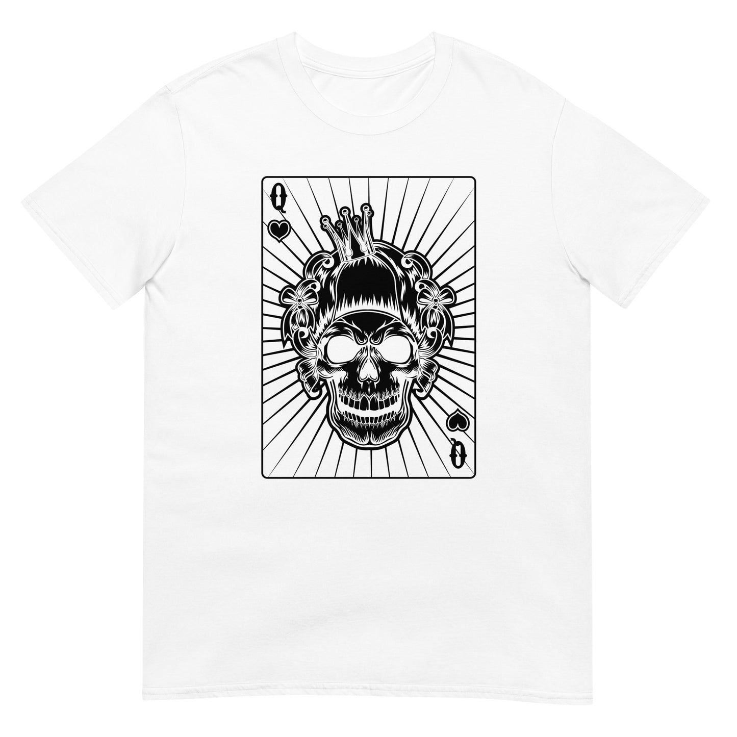 Totenkopf Dame Queen Karte T-Shirt
