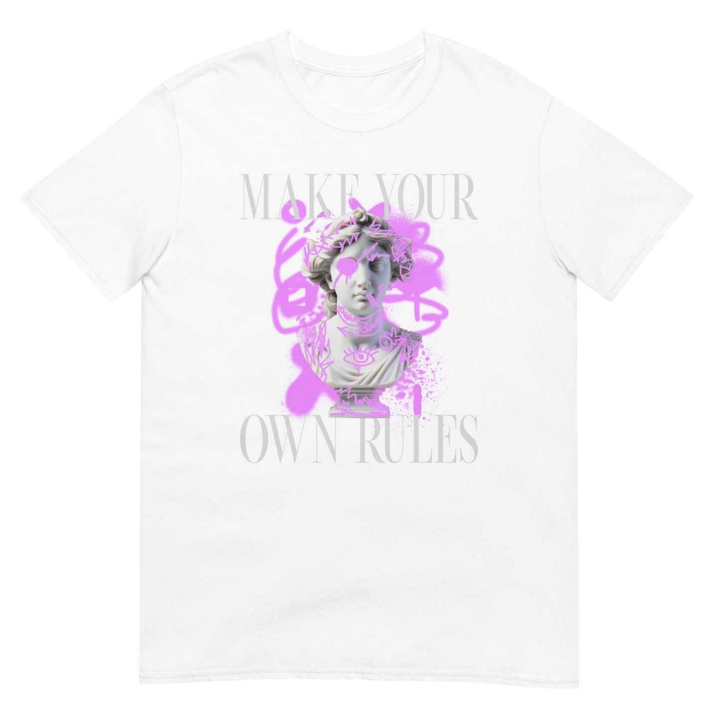 Make Your Own Rules Griechische Statue Graffiti T-Shirt