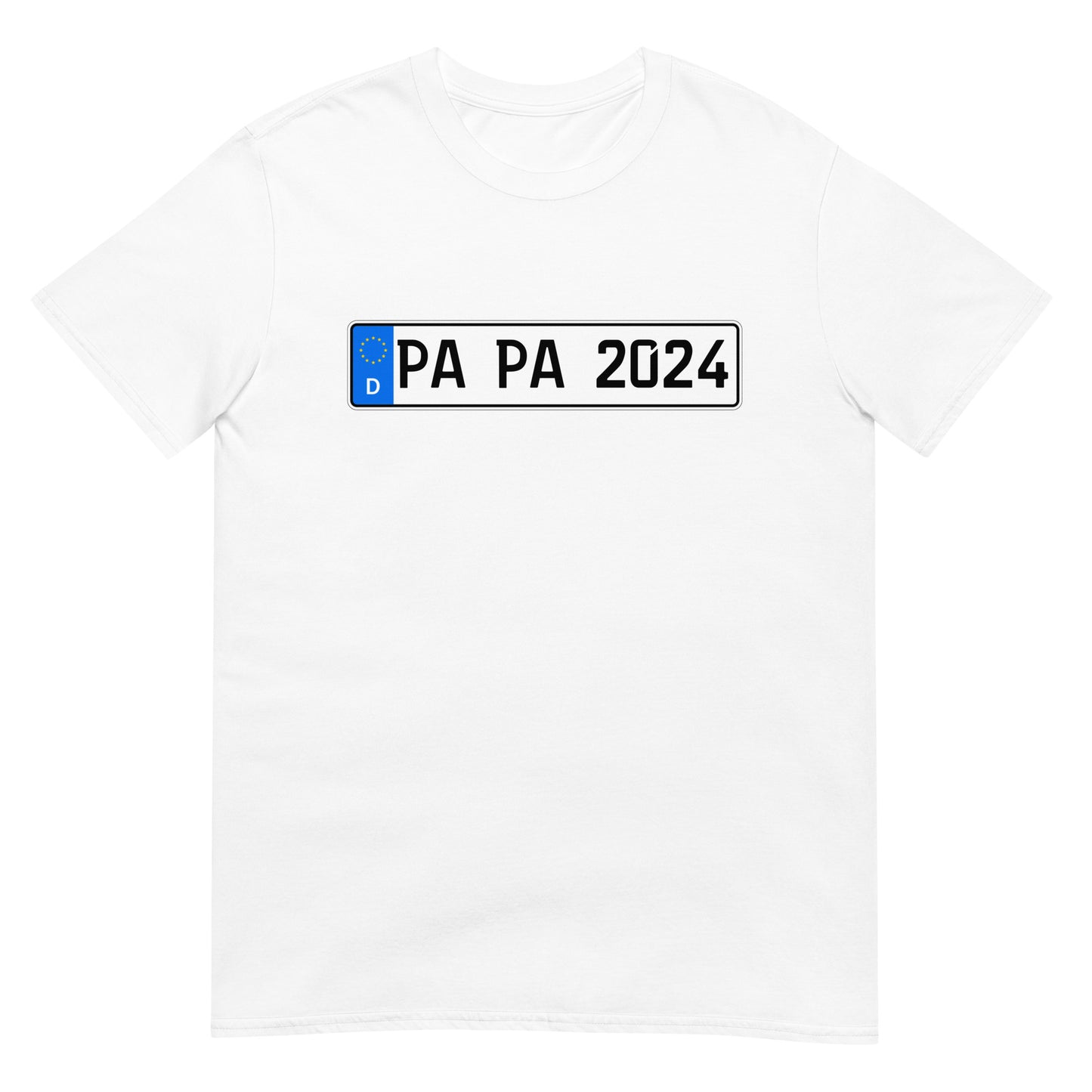 Papa 2024 Auto Nummernschild Vater T-Shirt