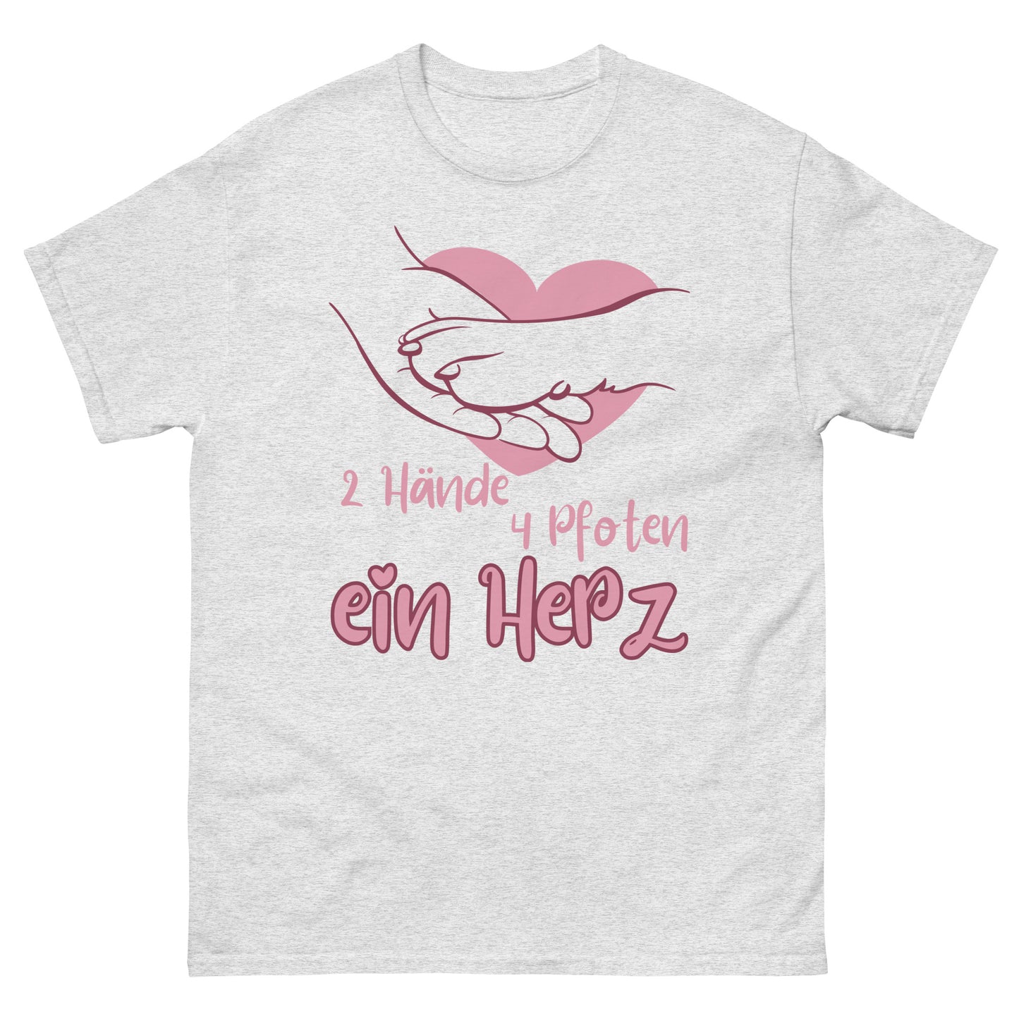 2 Hände 4 Pfoten Ein Herz Hund Haustier T-Shirt