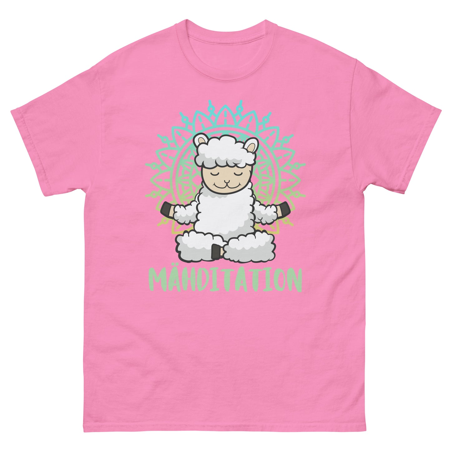 Mähditation Schaf Yoga Wortspiel T-Shirt