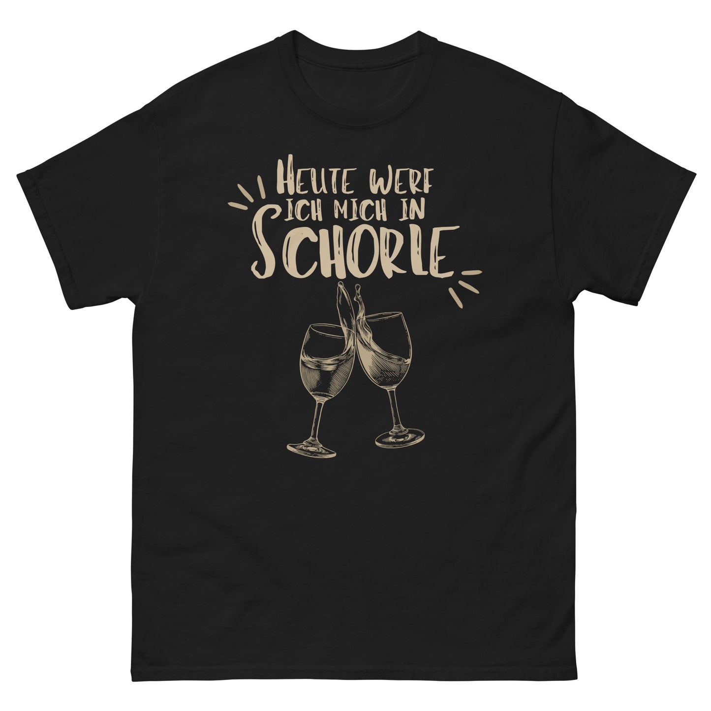 Heute werf ich mich in Schorle Wein Wortspiel T-Shirt