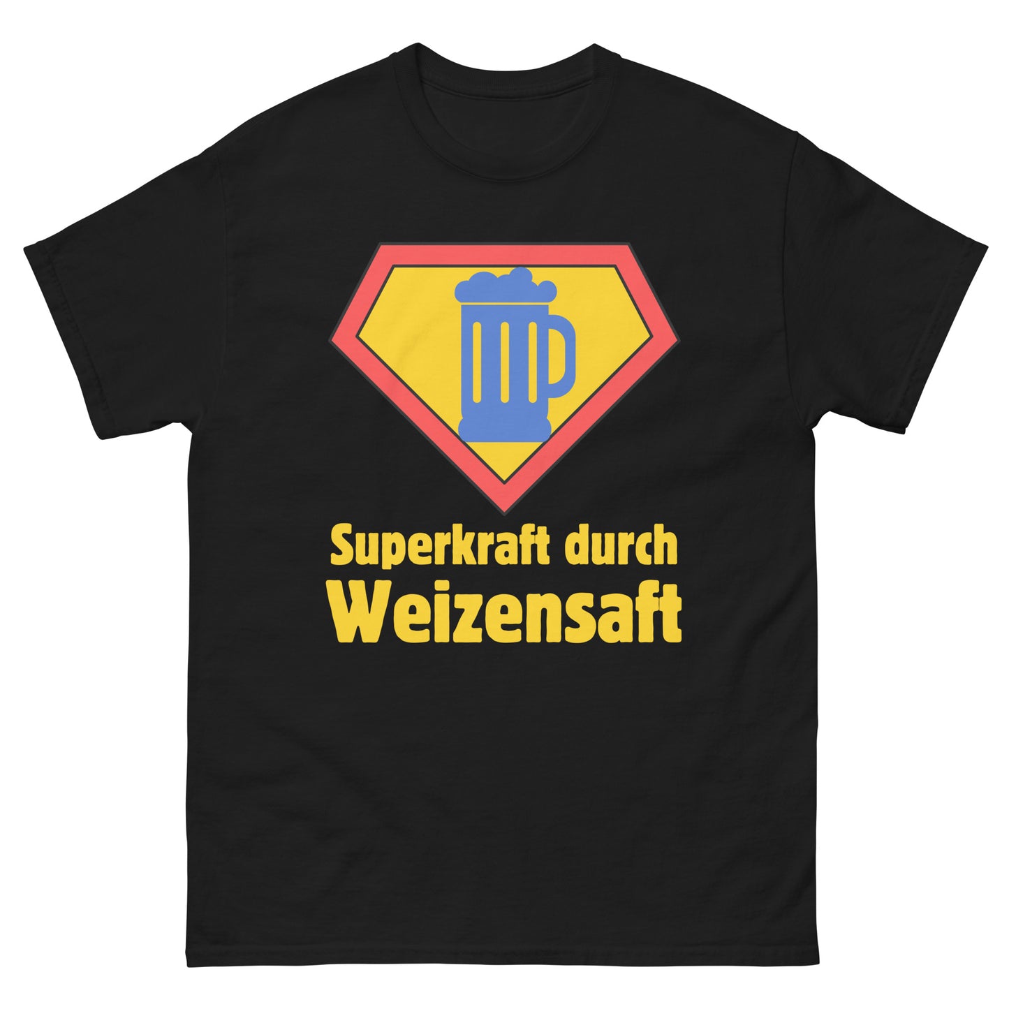 Superkraft durch Weizensaft Superheld Bier T-Shirt