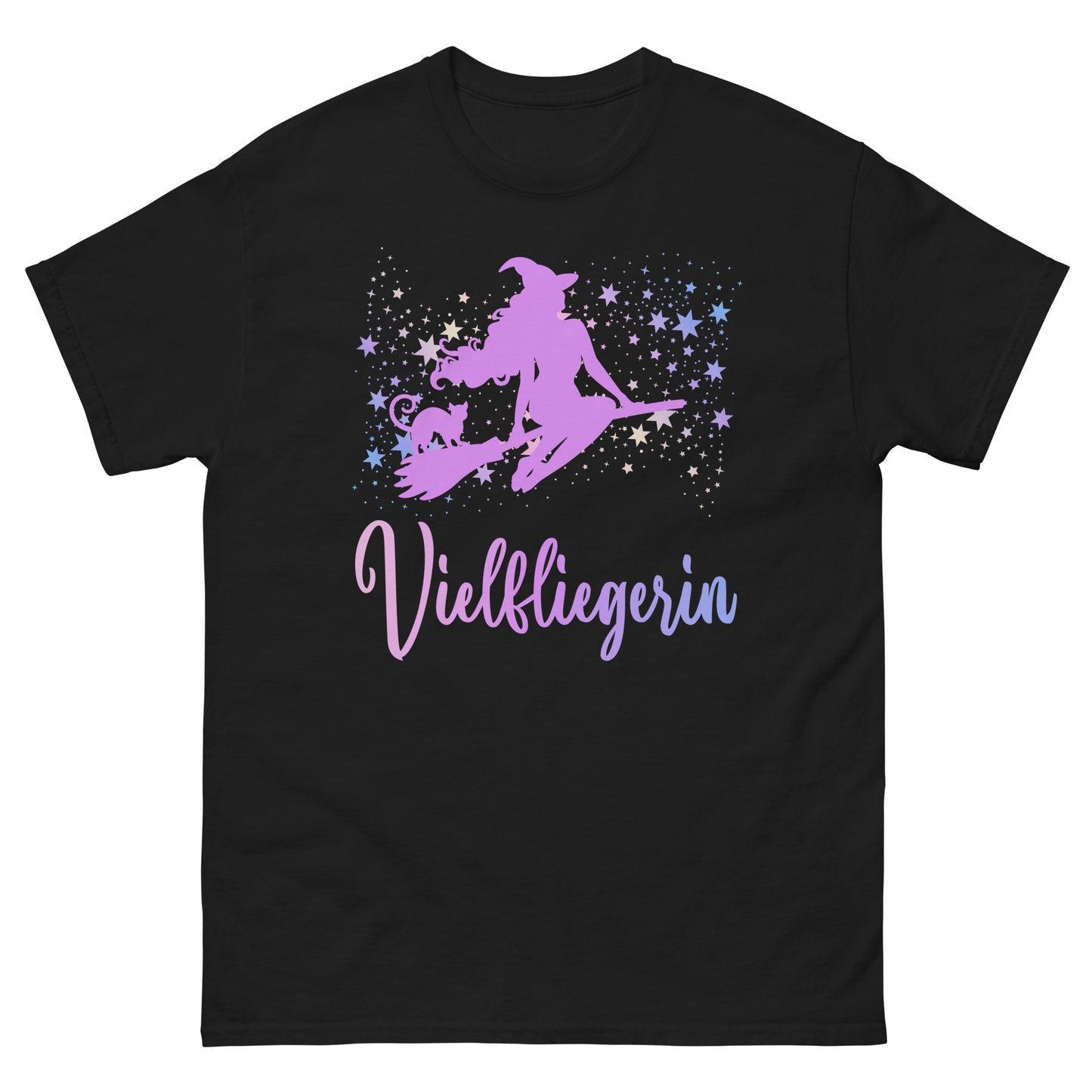 Vielfliegerin Hexe Besen T-Shirt