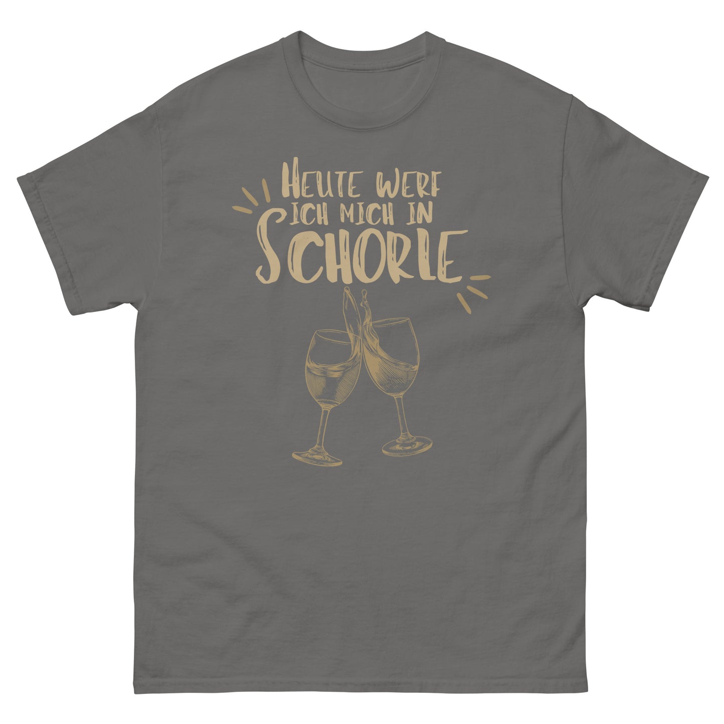 Heute werf ich mich in Schorle Wein Wortspiel T-Shirt