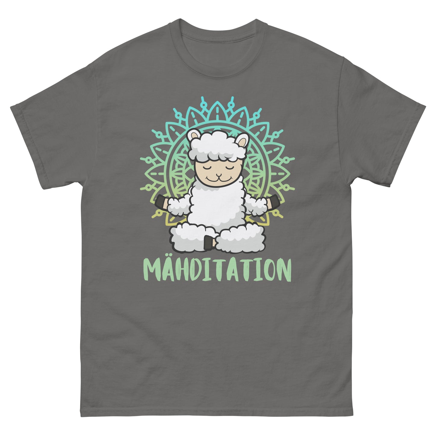 Mähditation Schaf Yoga Wortspiel T-Shirt