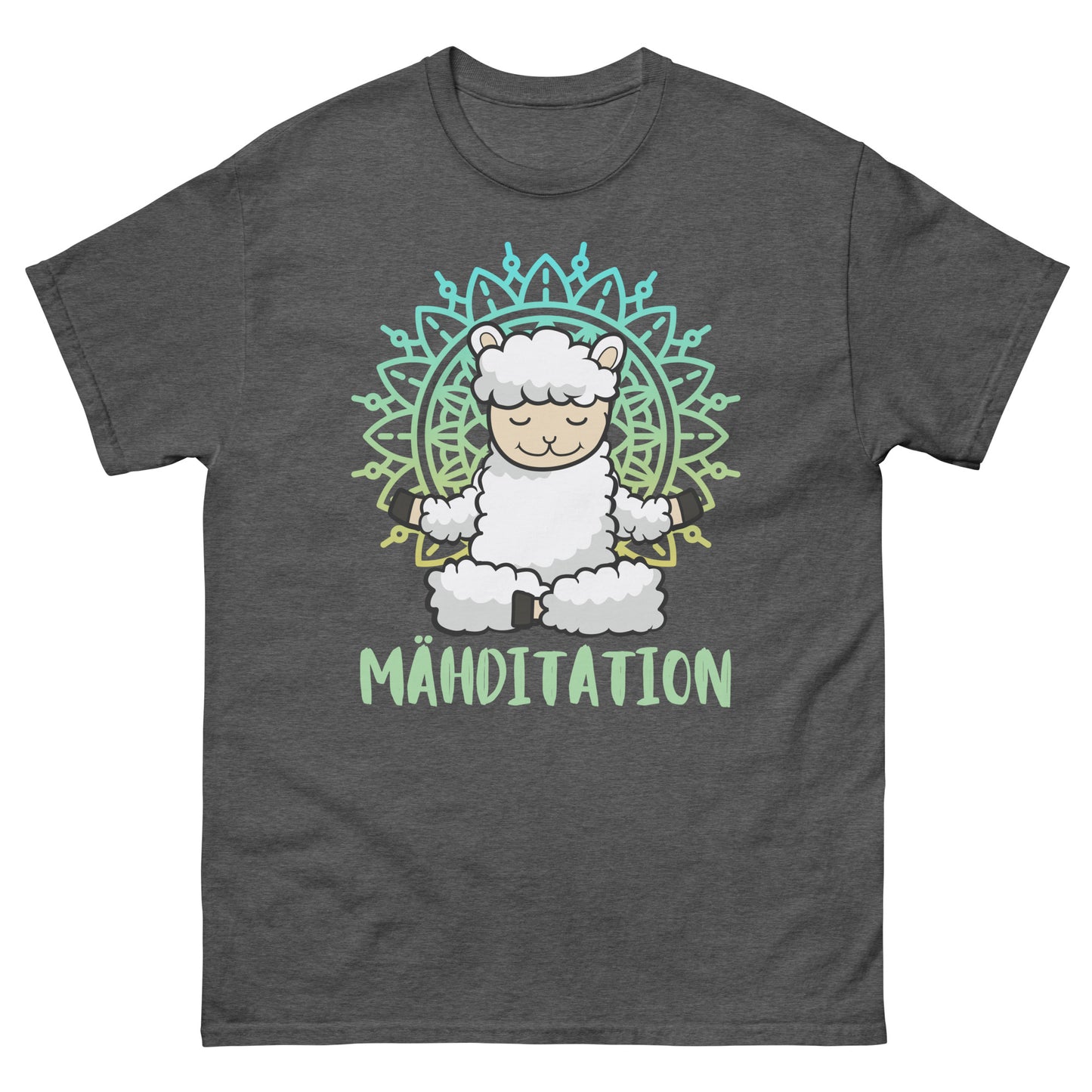 Mähditation Schaf Yoga Wortspiel T-Shirt