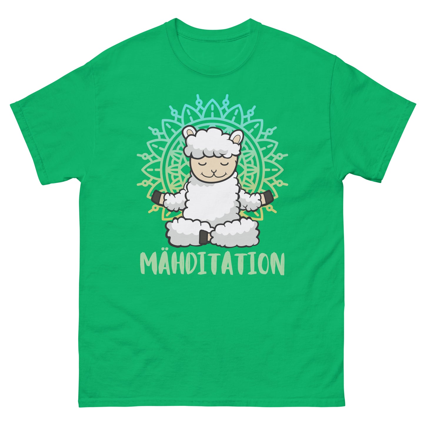 Mähditation Schaf Yoga Wortspiel T-Shirt