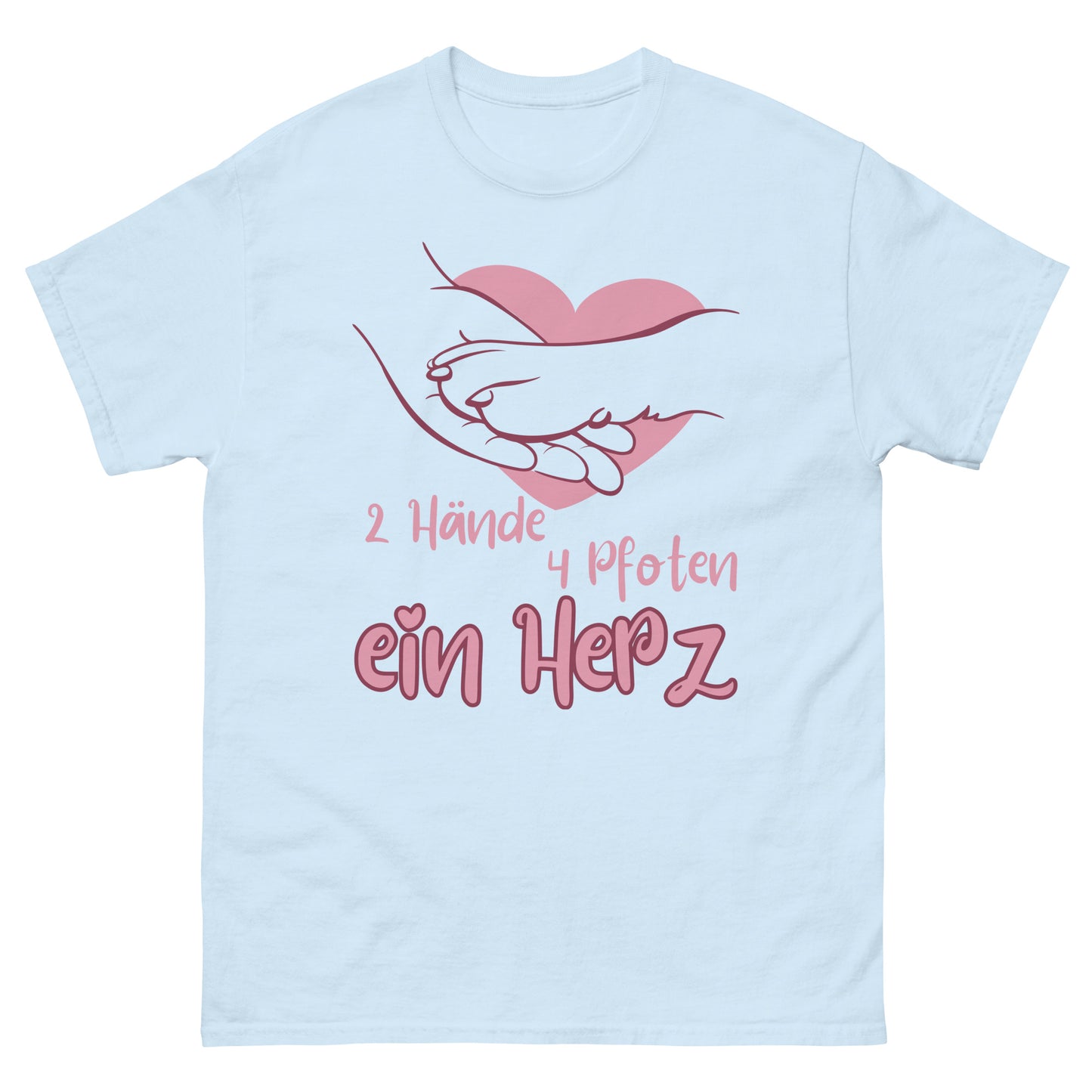 2 Hände 4 Pfoten Ein Herz Hund Haustier T-Shirt