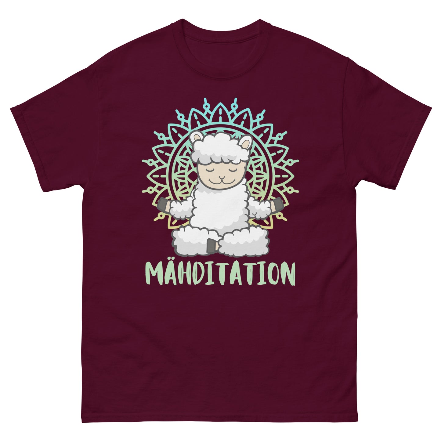 Mähditation Schaf Yoga Wortspiel T-Shirt