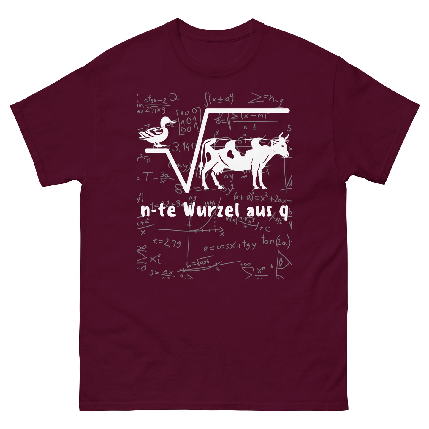 Ente Wurzel aus Kuh Mathe Wortspiel T-Shirt