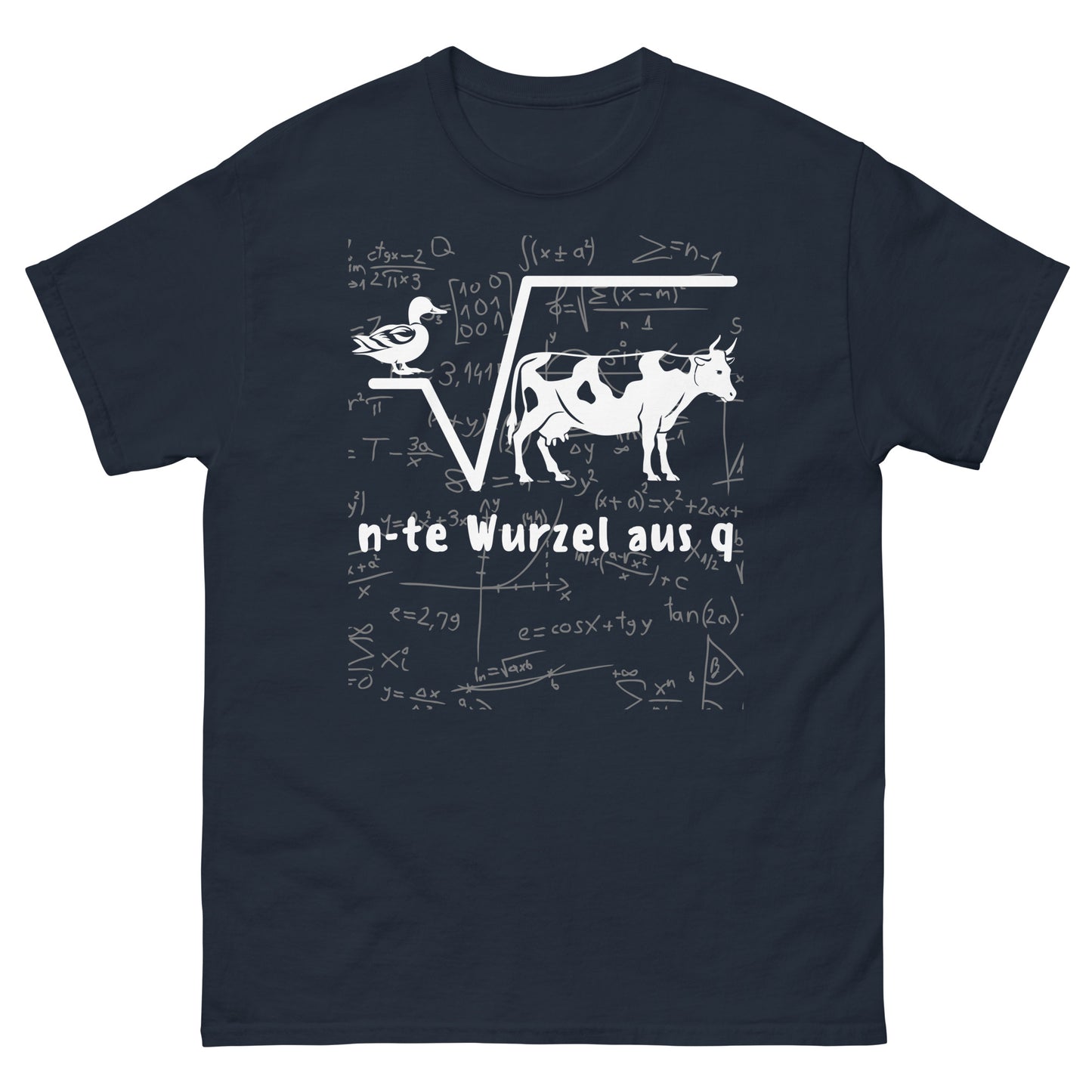 Ente Wurzel aus Kuh Mathe Wortspiel T-Shirt