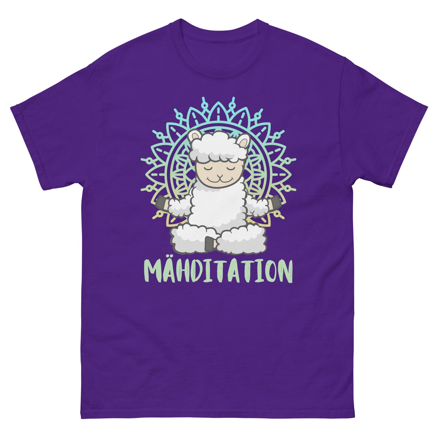 Mähditation Schaf Yoga Wortspiel T-Shirt