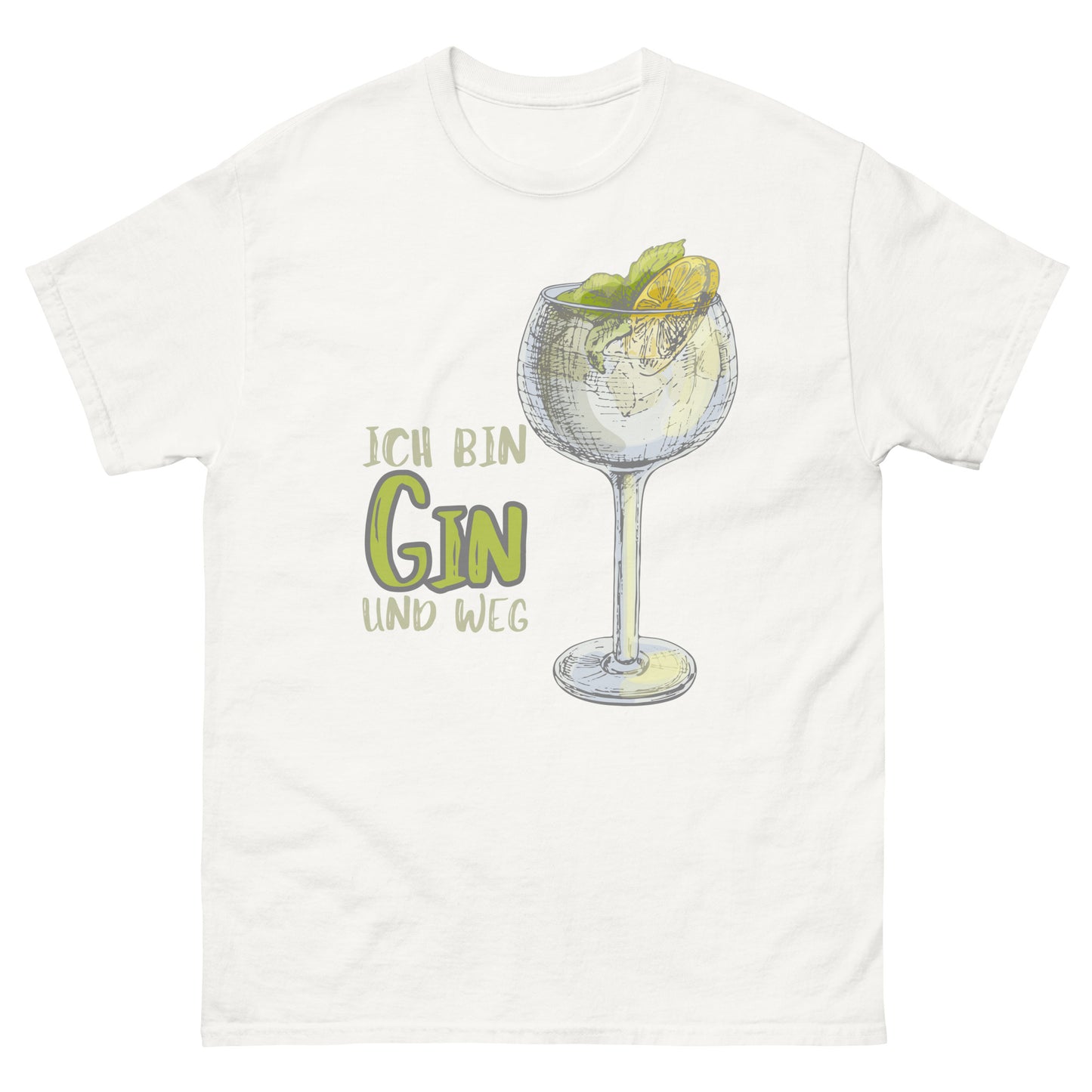 Ich bin Gin und weg Cocktail Tonic T-Shirt