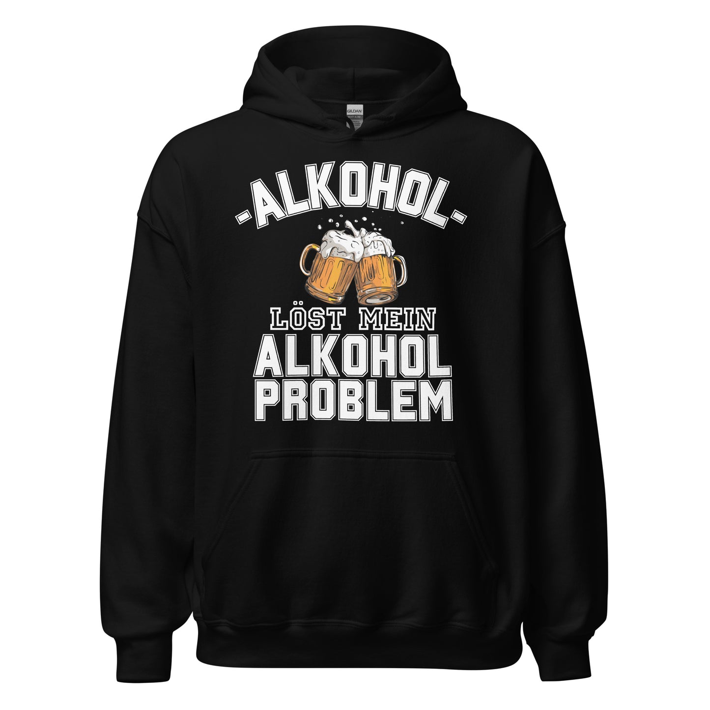 Alkohol löst mein Alkoholproblem Party Bier Kapuzenpullover