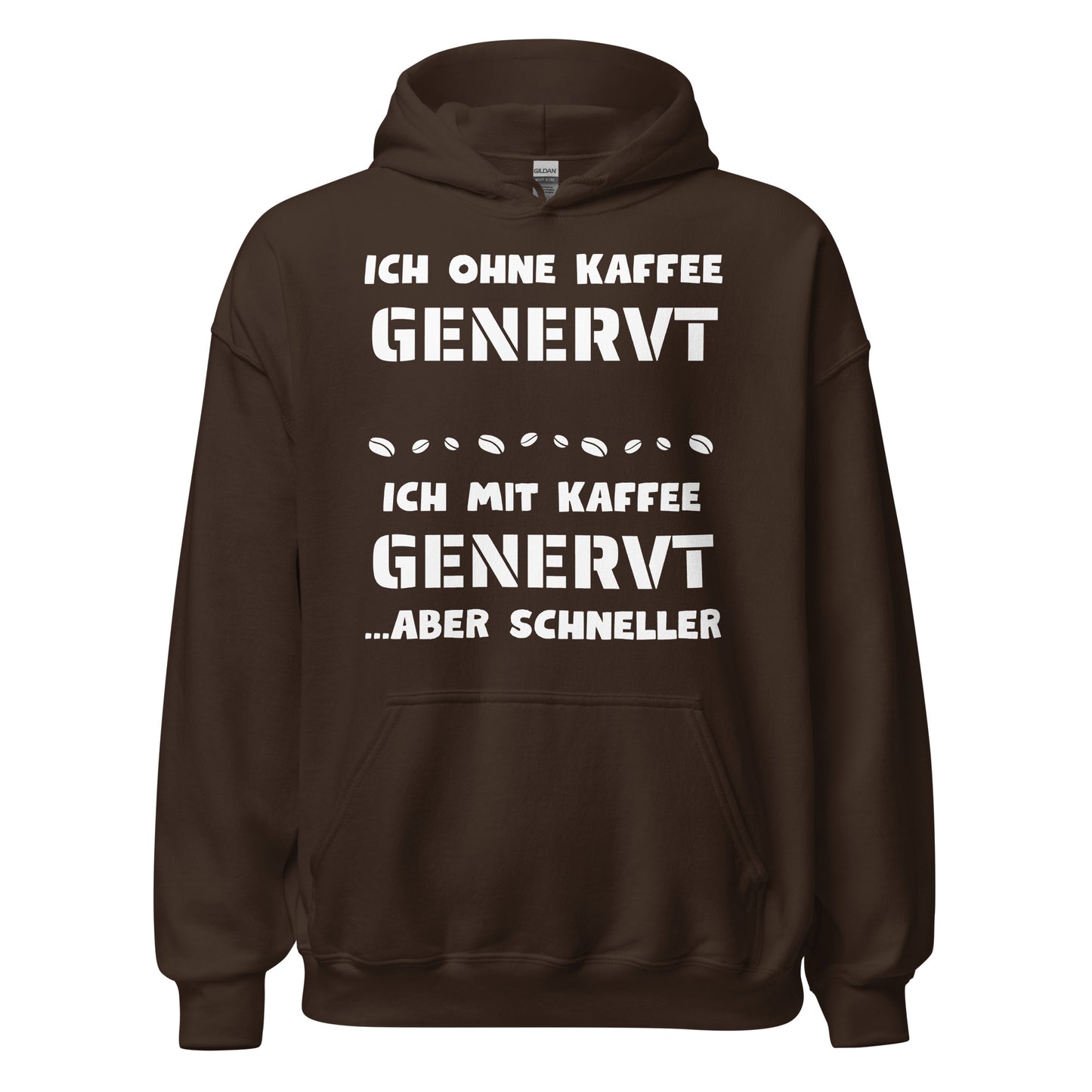 Ich Ohne Kaffee Genervt Ich Mit Kaffee Genervt Aber Schneller Kapuzenpullover