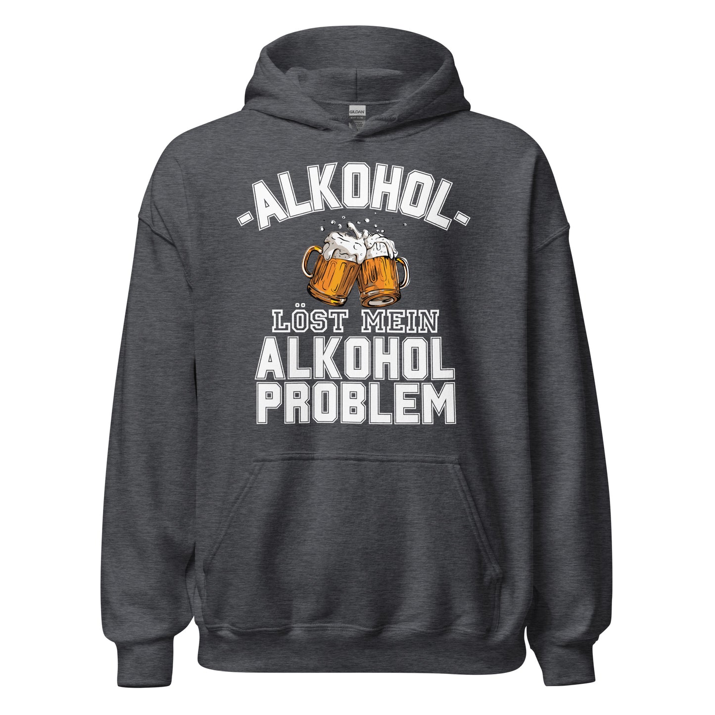 Alkohol löst mein Alkoholproblem Party Bier Kapuzenpullover