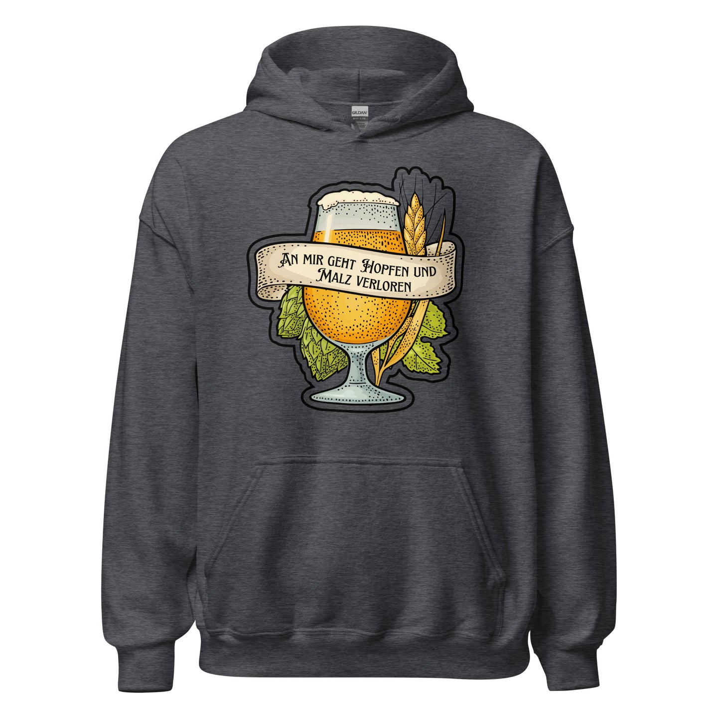An mir geht Hopfen und Malz verloren Bier Hoodie Kapuzenpullover