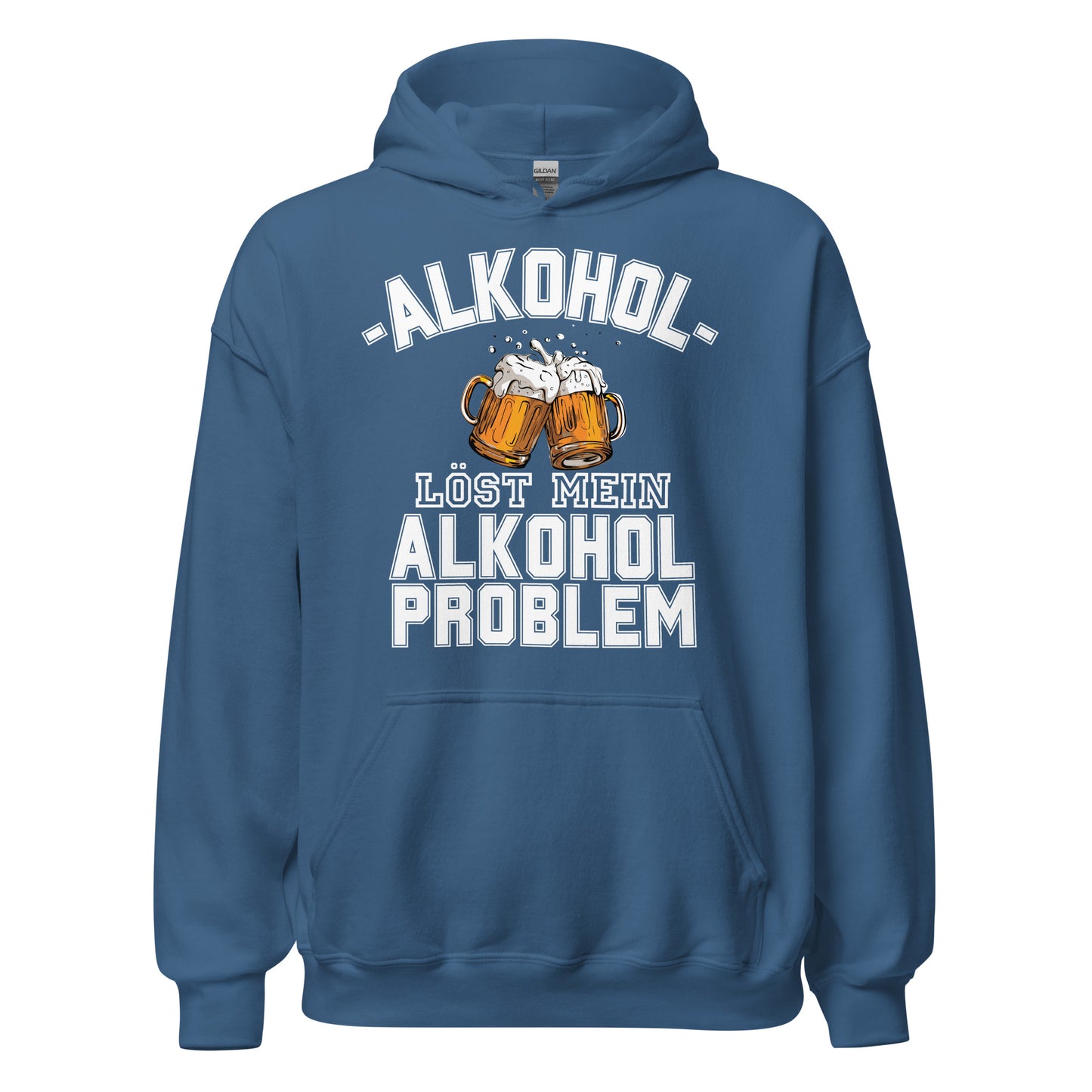 Alkohol löst mein Alkoholproblem Party Bier Kapuzenpullover
