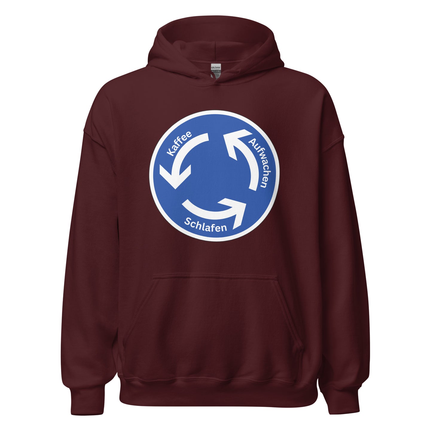 Aufwachen Kaffee Schlafen Kreisverkehr Kapuzenpullover