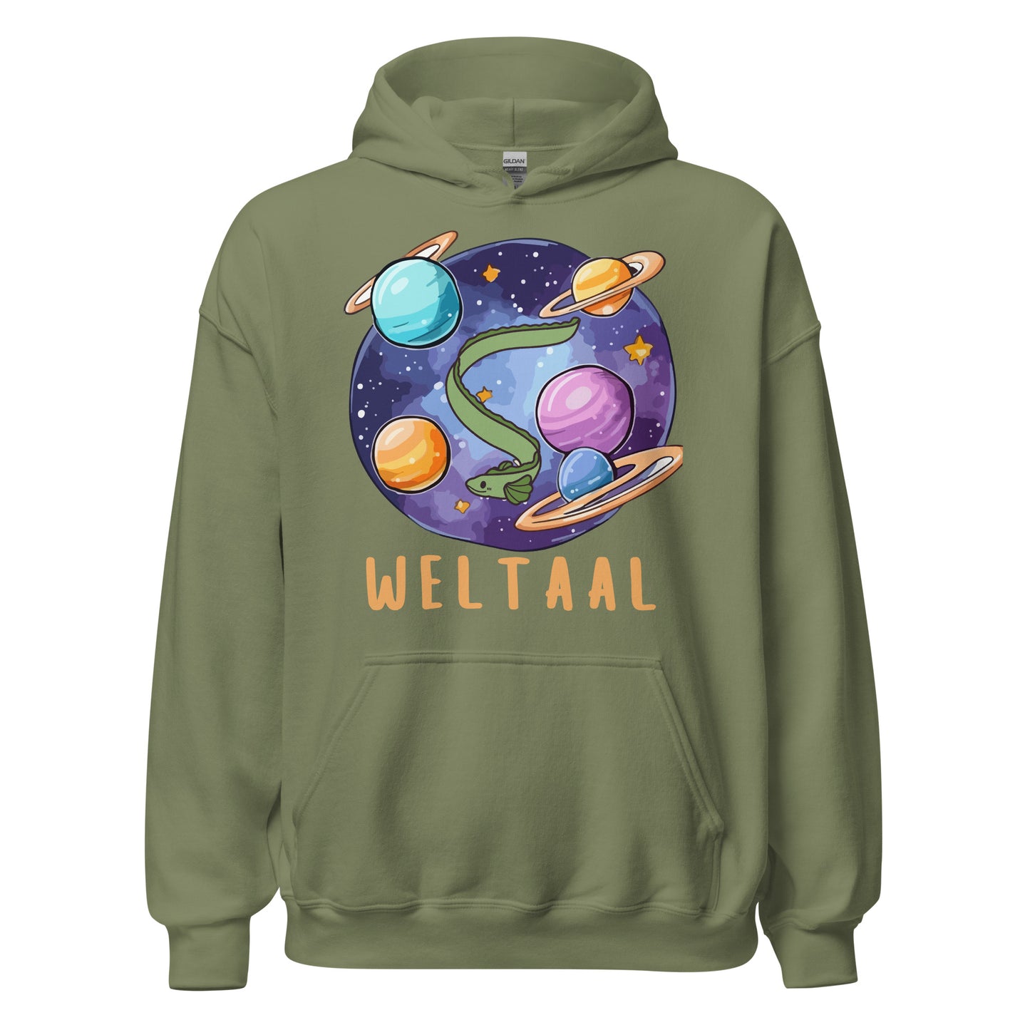 Weltaal Angler Aal Wortspiel Kapuzenpullover