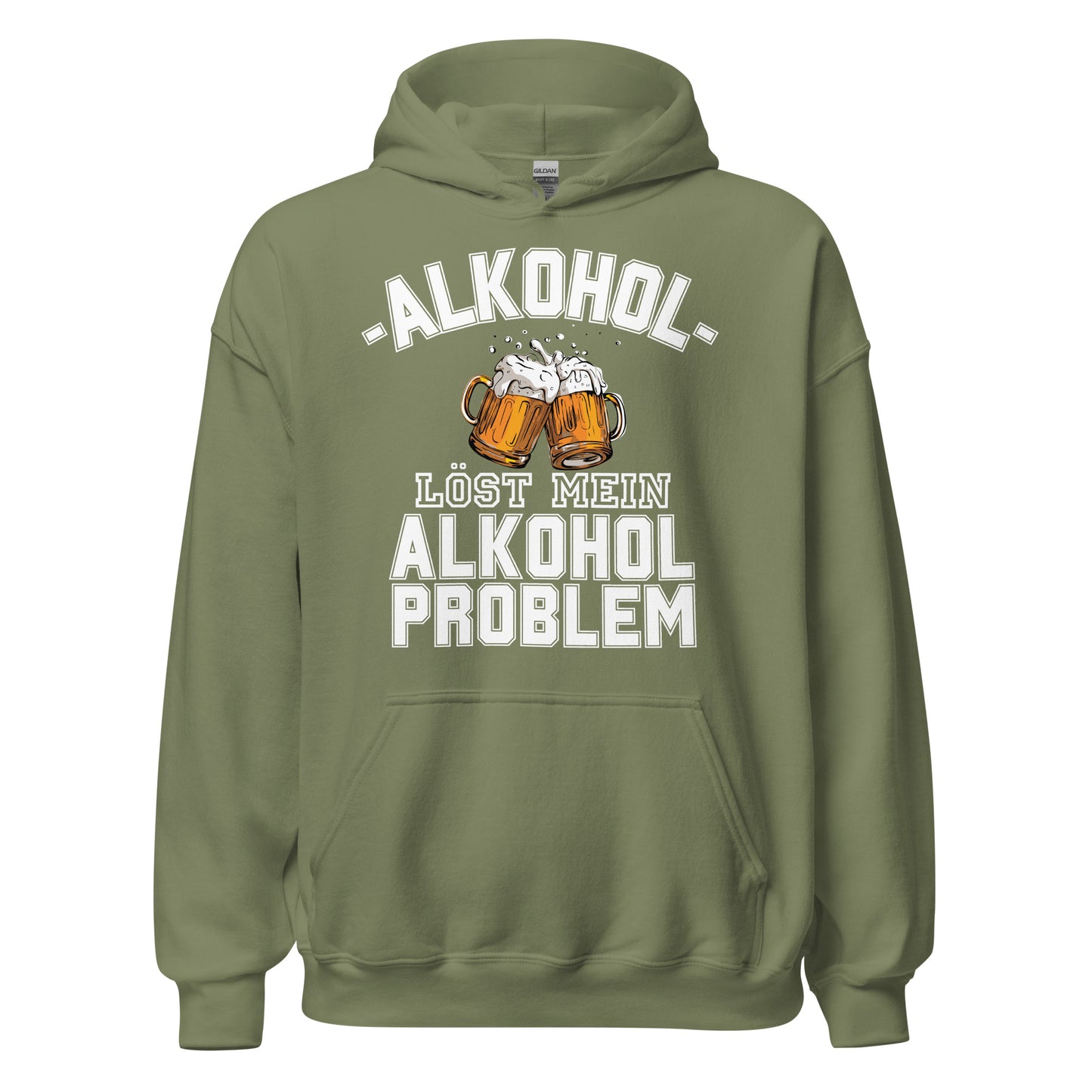 Alkohol löst mein Alkoholproblem Party Bier Kapuzenpullover